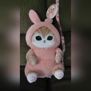Adorable Pink Bunny Cat Stuffed Animal